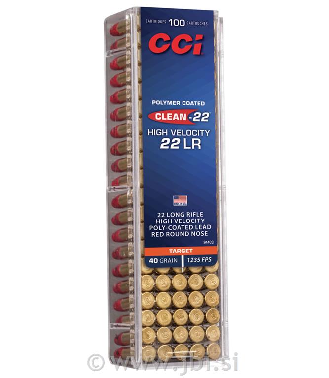 CCI Target Clean Red Polycoat .22LR 2,59g/40gr LRN 100/1