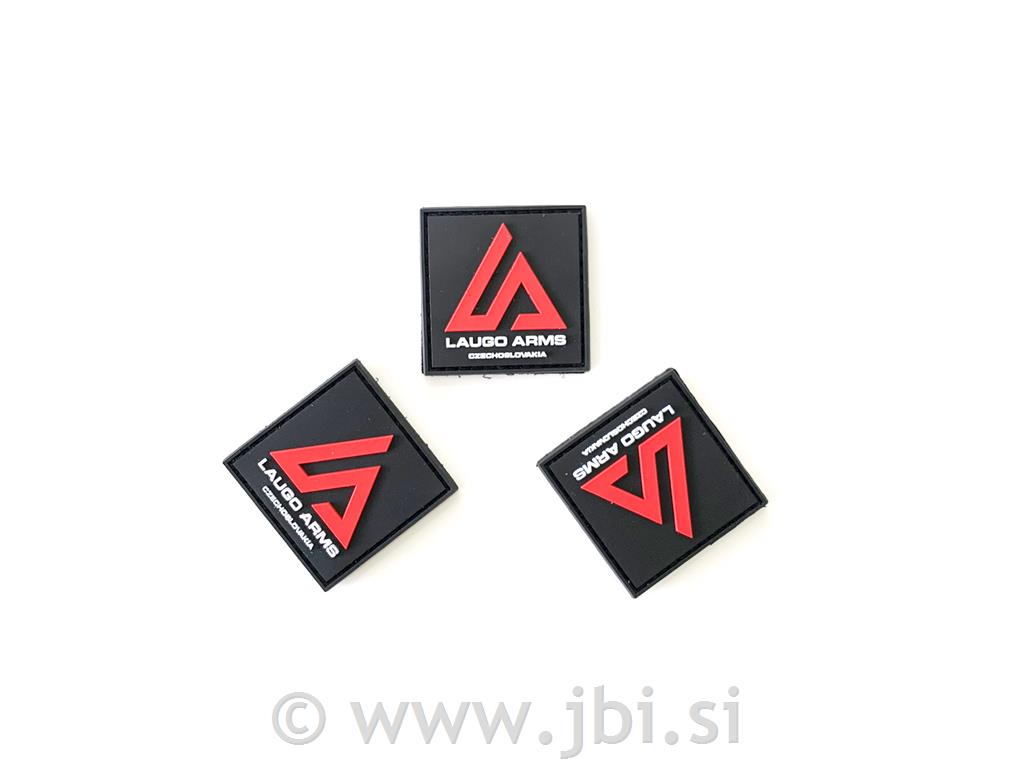 Laugo Arms Patch Laugo Logo Red