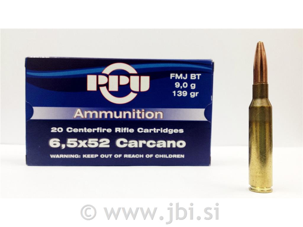 A-208 N. 6,5x52 Carc FMJBT 9g/139gr 20/1