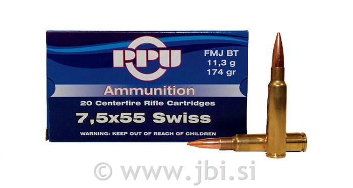 A-345 Na 7,5x55 Swiss FMJBT 11,33g/174gr