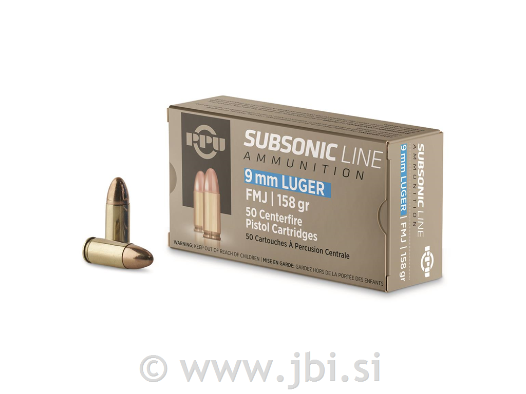 A-457 Nab. 9x19 mm FMJ Subsonic 10,2g/158gr 50/1