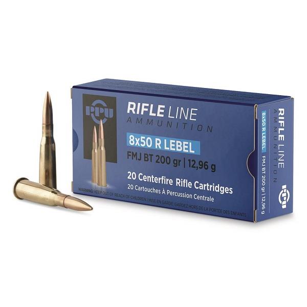 A-417 8x51 R LEBEL (8X50R) FMJ BT 12.96g/200gr PPU 20/1