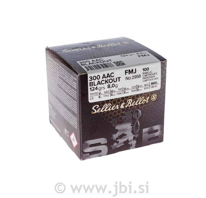 S&B .300 AAC Blackout FMJ 8g/124grs 100/1