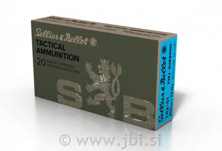 S&B .308Win (7,62x51) FMJ Subsonic 13g