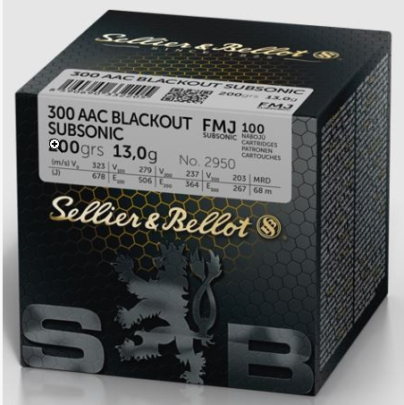 S&B .300 AAC FMJ SUBSONIC 13g/200gr 100/
