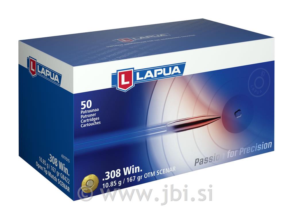Naboj Lapua 308 Winchester 10,85g/167gr GB422 OTM Scenar