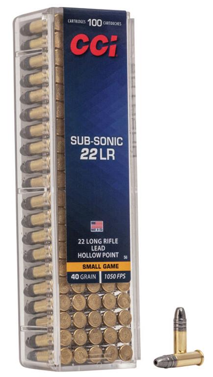 Naboj CCI 22 LR Subsonic 2,59g / 40gr HP