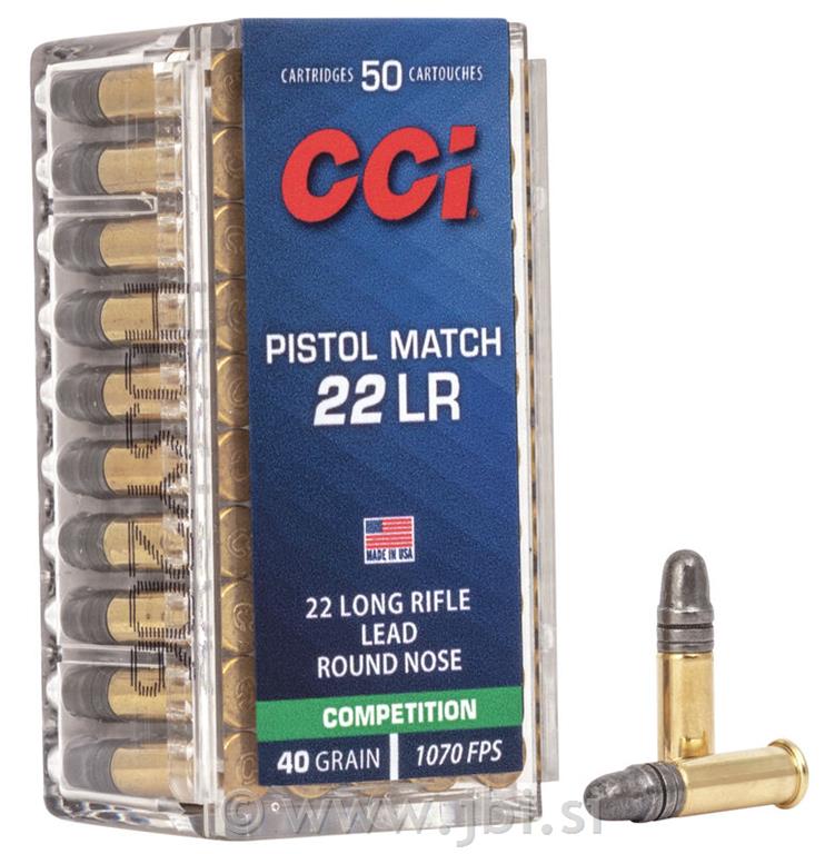 Naboj CCI .22 LR Pistol Match 2,59g/40gr LRN