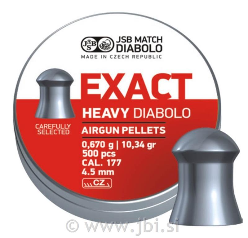 Diabole JSB Exact Heavy 4,5mm 0,670g/10,34gr 500/1