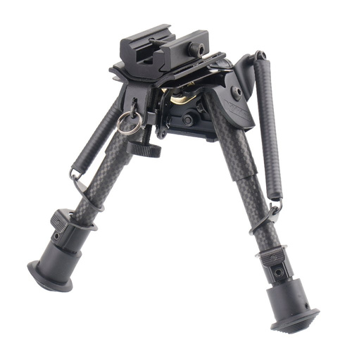 Carbon Fiber Bipod 6-9" Swivel Spring RSCFS-06
