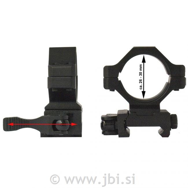 Enojna montaža za 21,5mm letev D25,4 H30