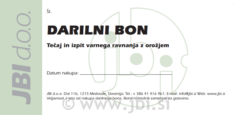 Darilni bon tečaj in izpit