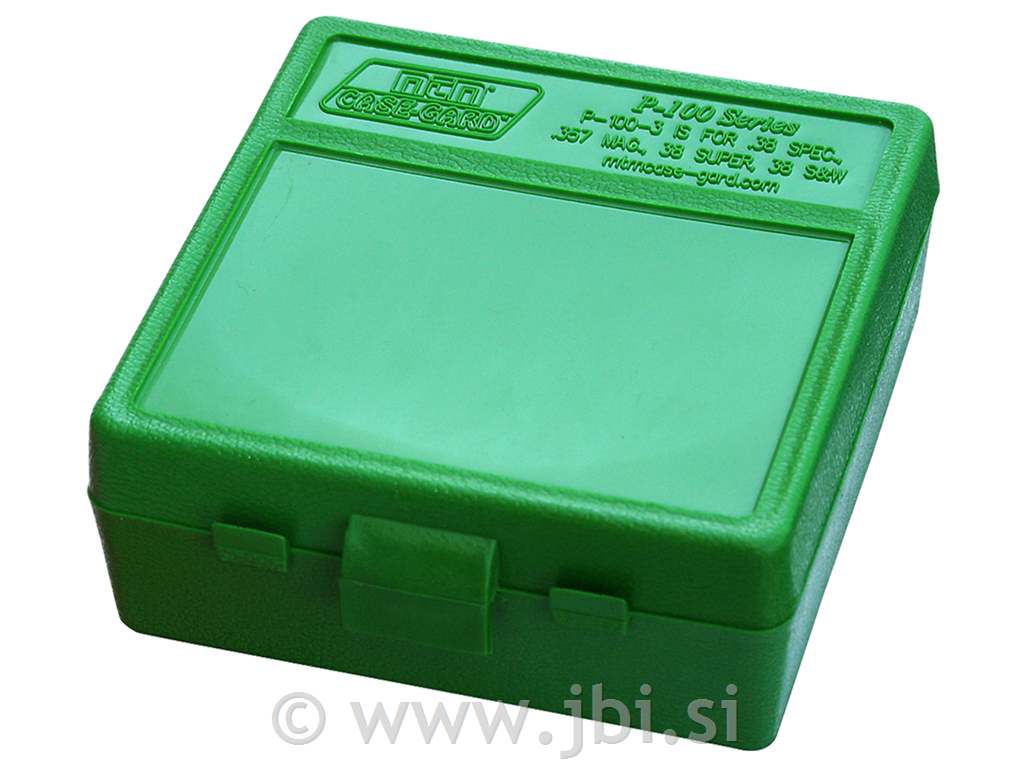 Škatla za strelivo .38-357 100rd zelena