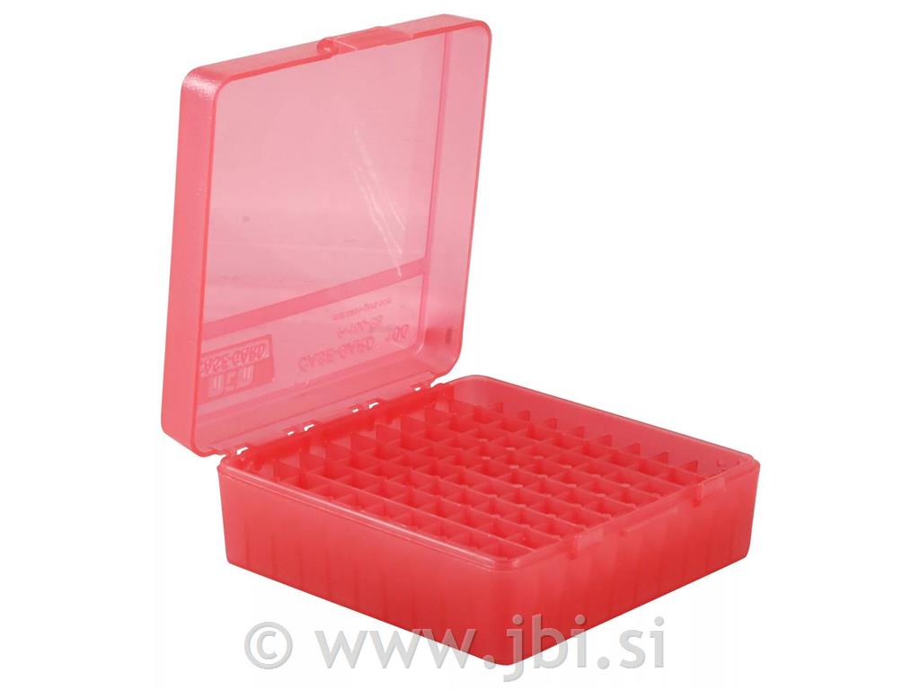 Škatla za strelivo MTM 100rd .38/357 Red