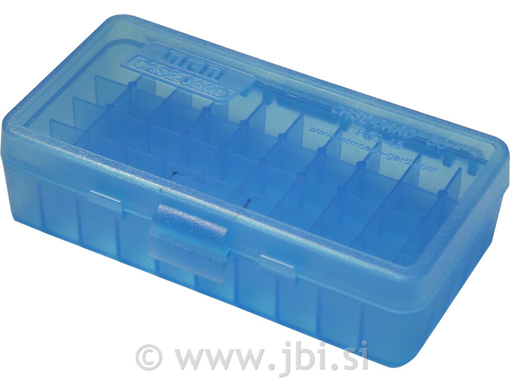Škatla za strelivo MTM 50rd 40SW/45ACP Clear Blue