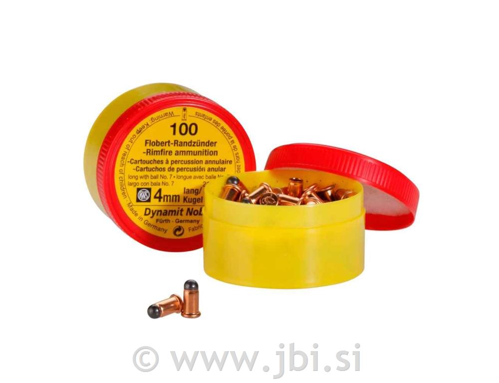 4mm dolgi naboj s kroglo št. 7 100/1