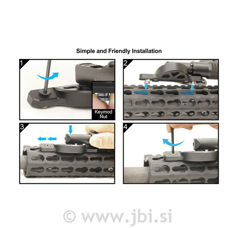 UTG® RECON FLEX® Keymod Bipod, Matte Black, 8.0"-11.8" Center Height