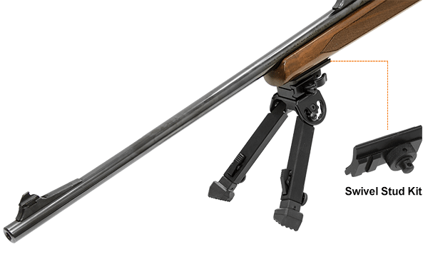 UTG Rubber Armored Full Metal QD Bipod, Height 6.0"- 8.5"
