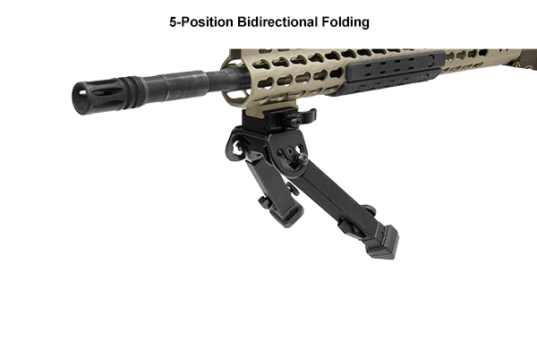UTG Rubber Armored Full Metal QD Bipod, Height 6.0"- 8.5"