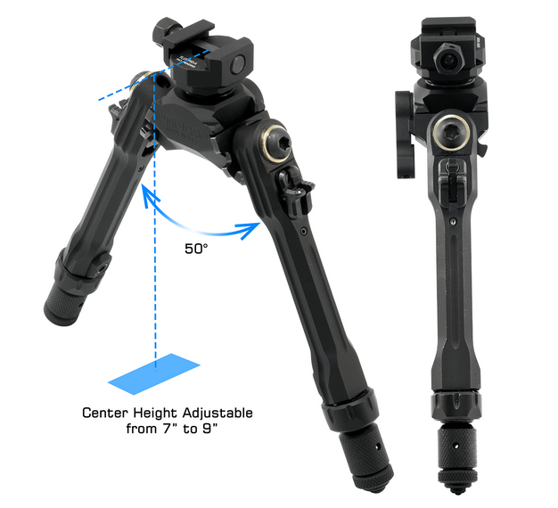 UTG Pro TBNR Bipod, 7''-9'', Picatinny