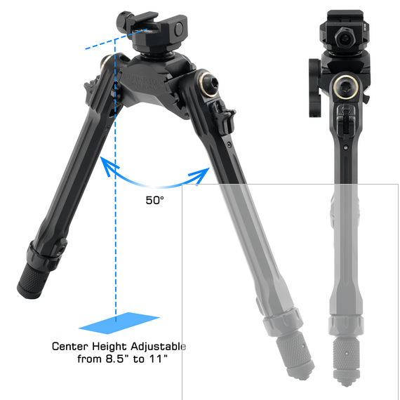 UTG Pro TBNR Bipod, 8.5''-11'' Picatinny