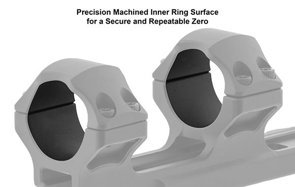 UTG® ACCU-SYNC® 30mm Medium Profile 34mm Offset Picatinny Rings, Black