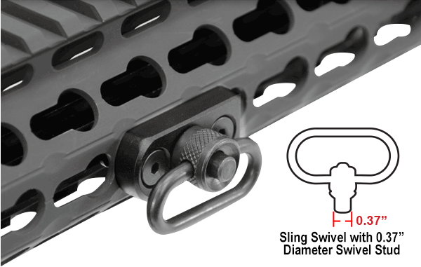 UTG KeyMod Adaptor Base for Standard QD Sling Swivel