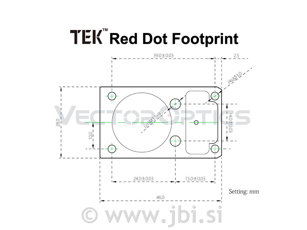 TEK RedDot Sight Dovetail Mount SCFRM-04