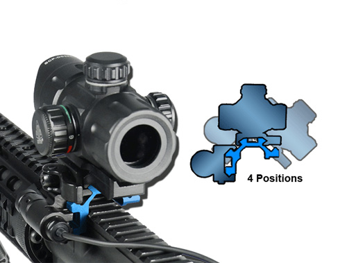 UTG Quad-Rail Single Slot Angle Mount MAQ012245