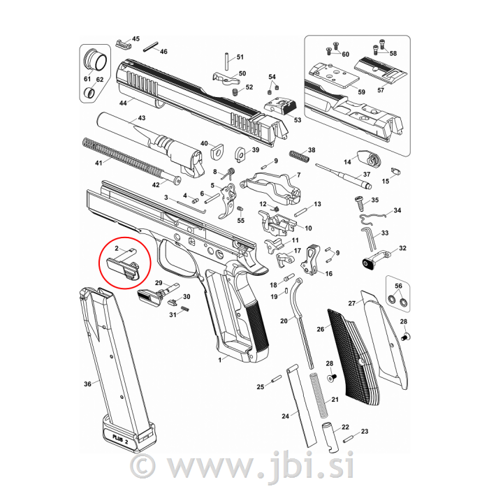 ČZ 75 D COMP/Shadow 2 - zadržalo zaklepa