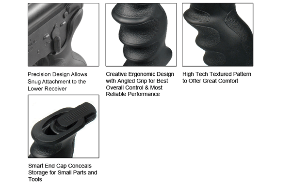 UTG® AR15 Combat Sniper Pistol Grip, Black