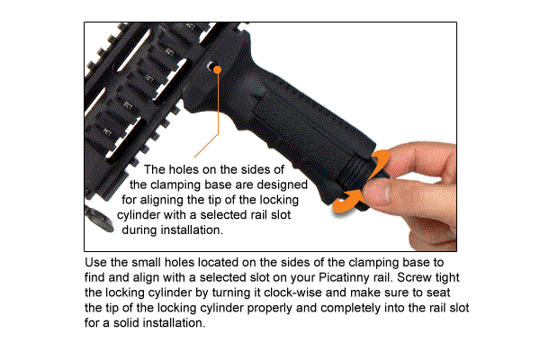 UTG® Ergonomic Ambidextrous Vertical Foregrip, Black