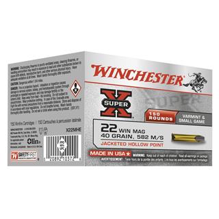 Winchester .22 WMR SuperX 40gr JHP 150/1